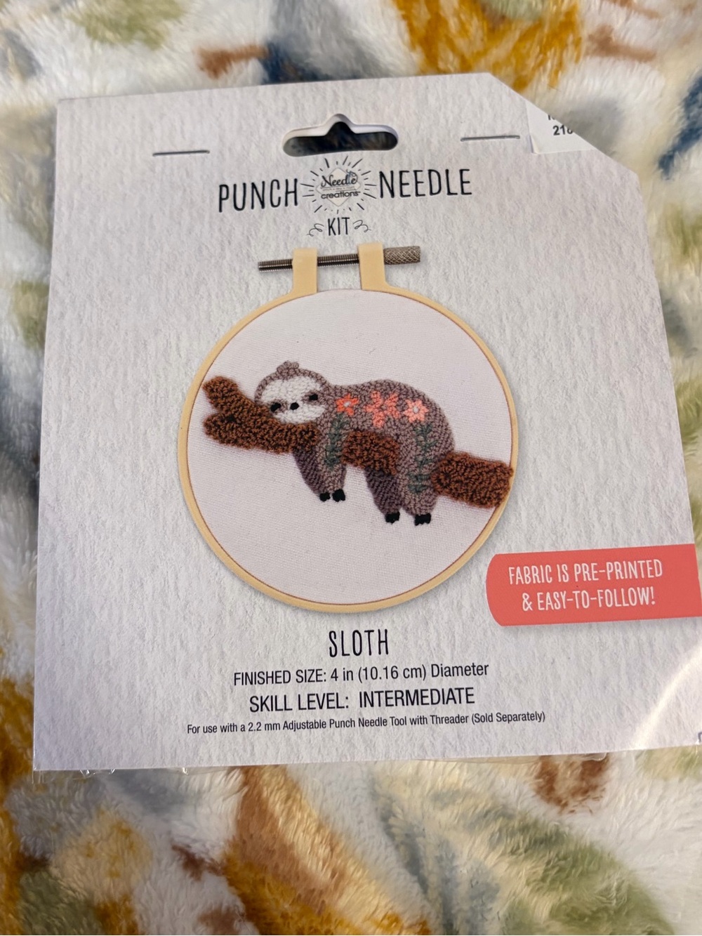 Punch Needle Sloth Kit